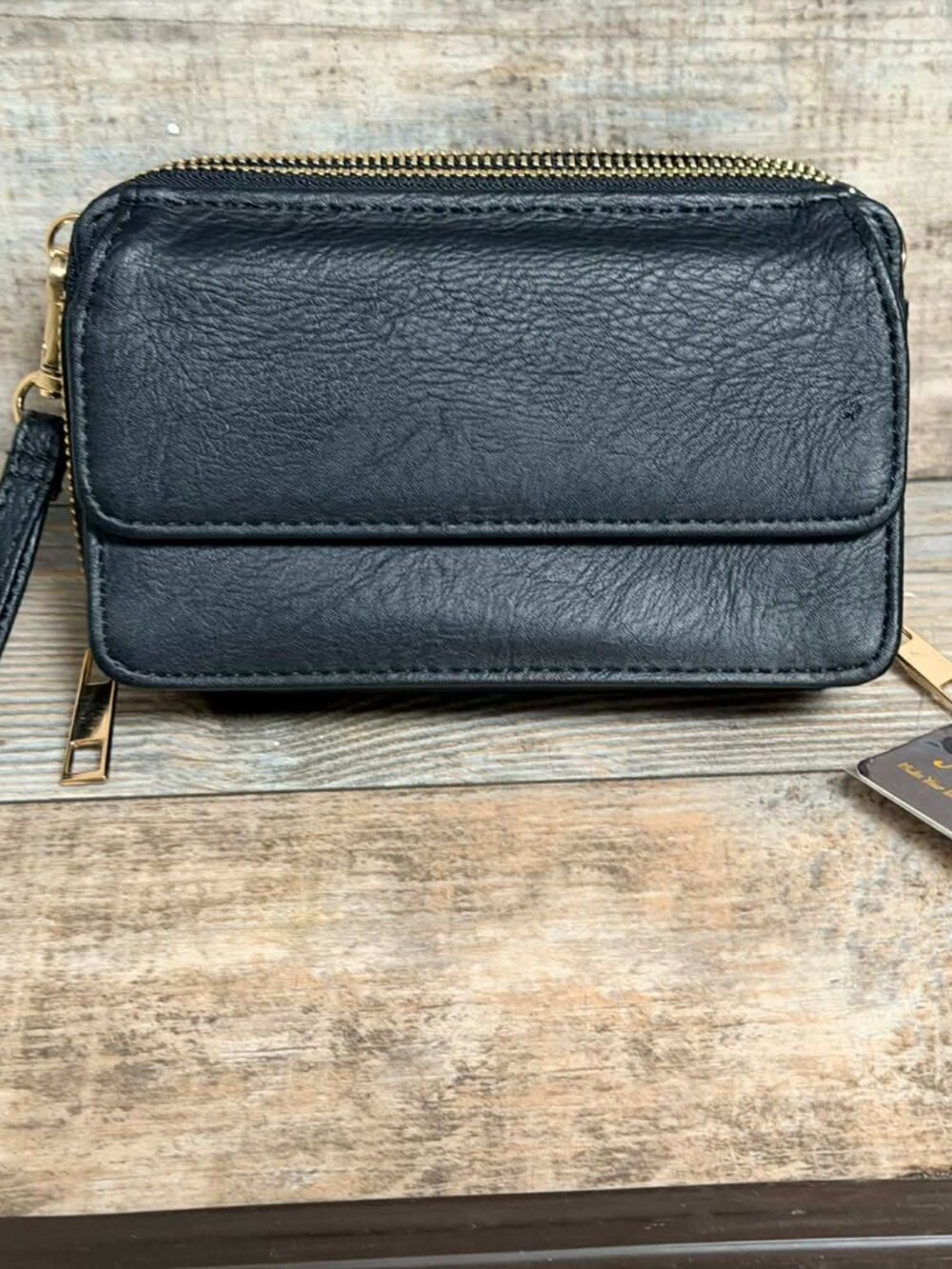 NGIL Black Crossbody Wallet Bag with Detachable Strap